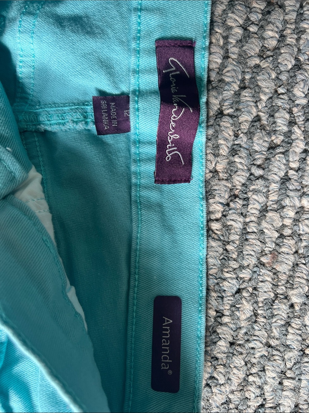 Gloria Vanderbilt Amanda Women's Jeans - Turquoise Blue